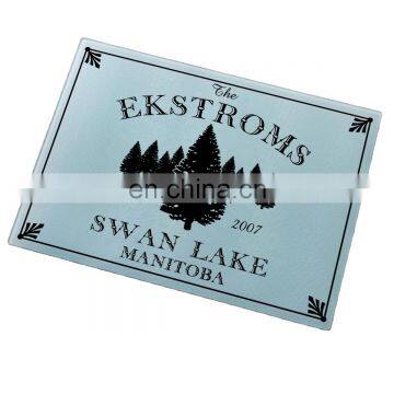 Factory Straight Price Custom Creative Personalized Pattern Toughened Glass Chopping Cutting Board for Kitchen