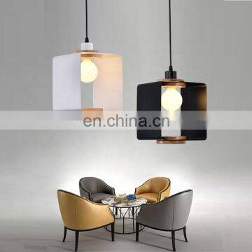 Decorative Lighting Vintage Pendant Lamp Light Rustic Style for Dining Room rectangle shape wooden lamp