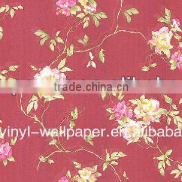 hot fashion bedroom decoration wall covering/pvc wallpaper papier mural