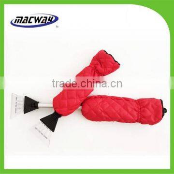Car use telescopic ice scraper with glove