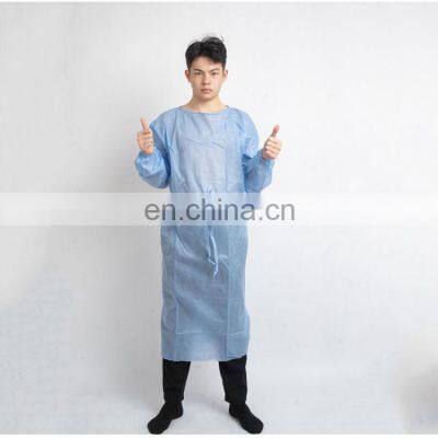 Best Selling Long Sleeve Disposable Sms Non Woven Isolation Gown