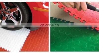 PVC Modular Interlocking Floor Tiles for Workshop Indoor Round Coins Style
