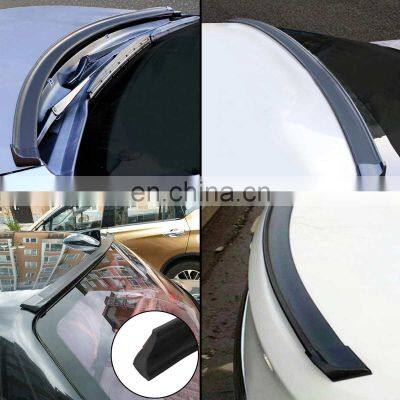 1.5m Universal Car Roof Rear Trunk Spoiler Cover Trim Rubber Tail Wing Spoiler Lip Sticker Anti-collision Protection