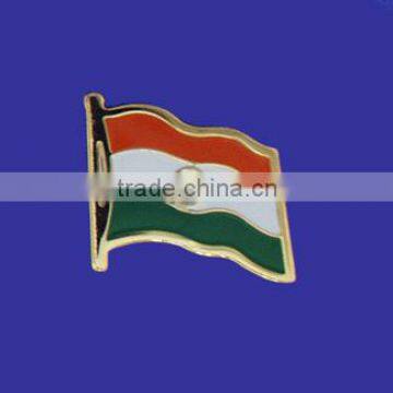 Custom top quality cloisonne novelty gift India World Flag Lapel Pin