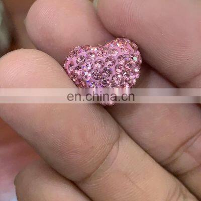 Natural White Crystal Heart Shape AB Stone Beads, Crystal AB for Jewelry photo-3