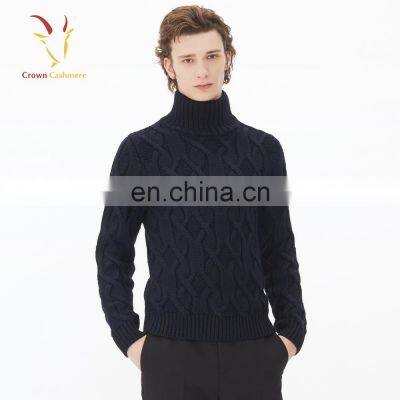 Hot Selling Cable Handmade Turtleneck Sweaters for Men photo-2
