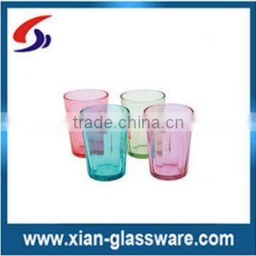 Promotional wholesales hand made red drinking glass