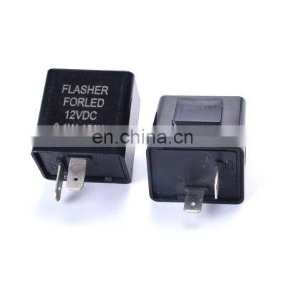 DC 12V 2 Pin Moto LED Turn Signal Flasher Relay Three Gear Frequency Motorcycle Adjustable Speed Flash Relay Accessaries