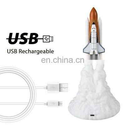 Factory Price 3D Print LED Space Shuttle Lamp Night Light For Space Lovers Rocket Lamp photo-4