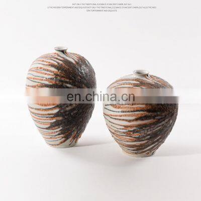 Chinese Modern Matt Ceramic Vase Hand Painted Flower Arrangement Large Ceramic Vase Home Or Hotel Decoration photo-2