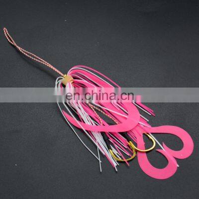 Wholesale Triple Skirt  silicone fishing lure rubber skirts For lead fish  tie rubber skirt factory price