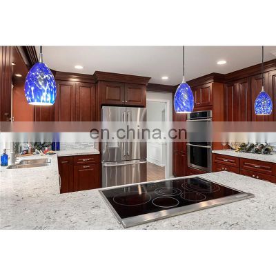 classic cherry wood custom kitchen cabinets modular marble counter kitchen hanging cabinet