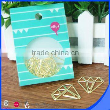 Gold color diamond paper clip color printed PET box package