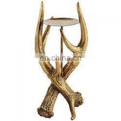 gold new fancy metal candle pillar holder