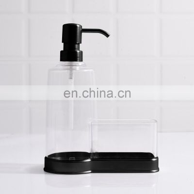 Hot sale metal Kitchen Sink Countertop Liquid Hand Soap Dispenser  with Storage Compartments