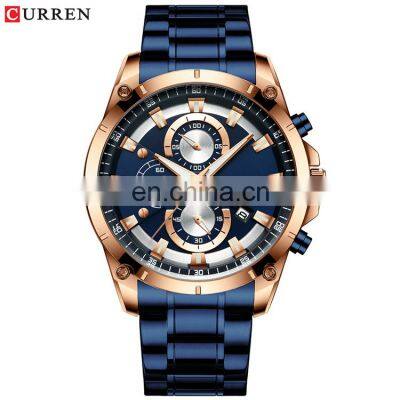 CURREN 8360 Latest Simple Men Watch Stainless Steel Chronograph Calendar Quartz Luminous Man Watch Sales Online photo-2