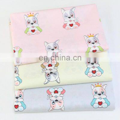 Cartoon Dog Crown Printed Fabric Newborn Bag Cotton Twill for Children Bedding Fabric photo-5