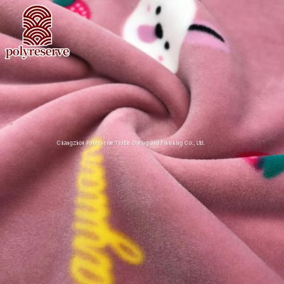 Polyreserve Single Face Pink Cute Design Textile Luxury 100% Poly For Winter Cloth