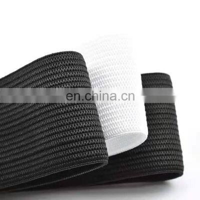 High Quality Nylon Webbing 25mm 32mm 38mm 50mm 60mm Black and White Elastic Band photo-5