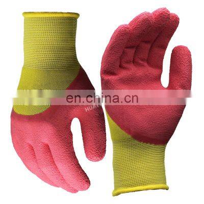 Labor Protection Gloves Foam Latex Gloves Dip Rubber Coated Palm Anti-skid Wear-resistant Breathable Site Work Protective Gloves