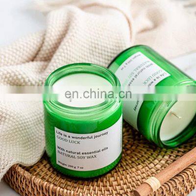 Amazon Hot-selling Wholesale Healthy Anti-mosquito Prevention Aromatherapy Lemongrass Eco Friendly Soy Wax Scented Candles