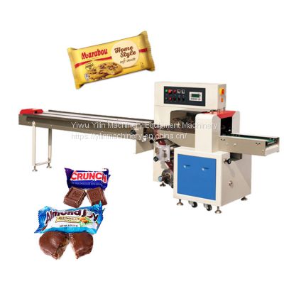 Automatic Flow Ice Cream Bar Ice Lolly Stick Ice Popsicle Chocolate Bar Cookie Flow Pillow Packing Machine