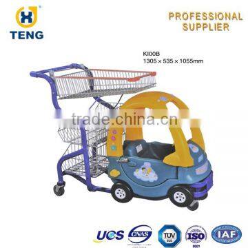 3-Tier Metal Kids Hot Selling Shopping Trolley For Sale