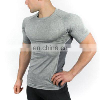 2022 New Men's T Shirt Slim Fit Short Sleeve  Custom Muscle Fitted Sports Gym T Shirt Wholesale Men's Fitness