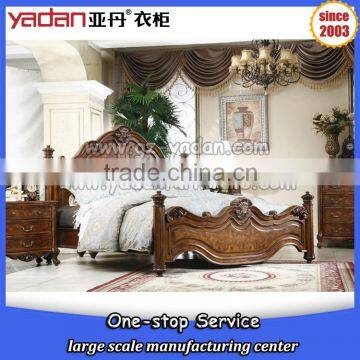 luxury custom made wholesale 5 star hotel furniture king size bed frame