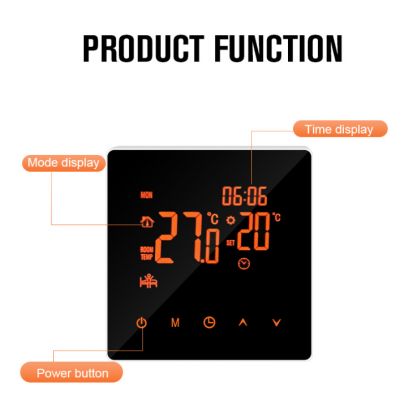 Control new graffiti smart WiFi electric ground heating temperature controller with programming water ground heating gas wall （Wechat:13510231336）