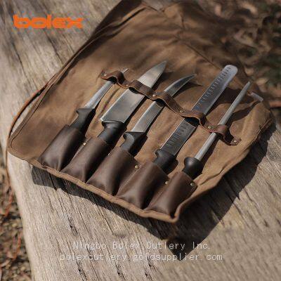 Chef Cook Knife Set Kit Culinary School Kitchen BUTCHER Slaughter HUNTING FISHING ANGLER BBQ KNIVES SETS ROLL BAG KIT CHINA Chino BONING CIMETER SHARPENING STEEL BUTCHERING SLAUGHTERING photo-4