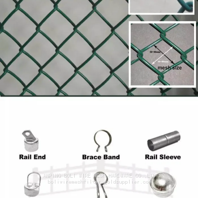 Chain Link Fence/ Diamond Metal Fencing/Chain Link Wire Fencing Project/ FENCE/pvc Coated Chain Link Fence