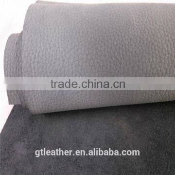 Nubuck barton print cow split finished guangzhou leather