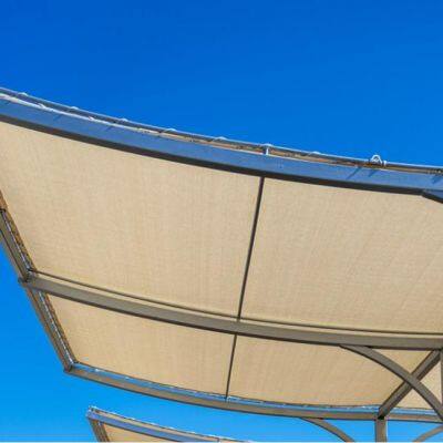 Beige Heavy Duty 95% Shade Cloth Fabric Mesh Sun Shade Net for Car Parking