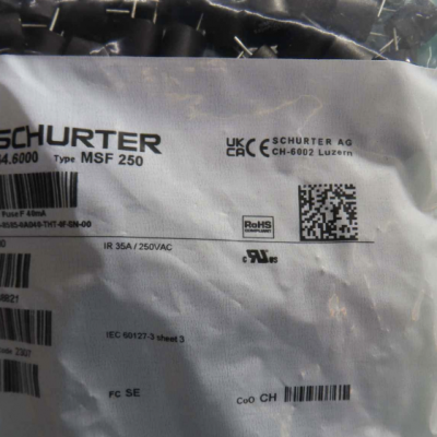 0034.6007 0034.6014 0034.6018 0034.6019 0034.6021 0034.6077 Schurter MSF 250, MSF F500MA/250V Circuit Protection Fuses photo-2