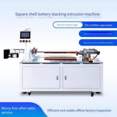 Машинка для наращивания, прессования и стропования модулей квадратных литиевых аккумуляторов с алюминиевым корпусом, экструдер для квадратных алюминиевых аккумуляторов с регулируемым давлением