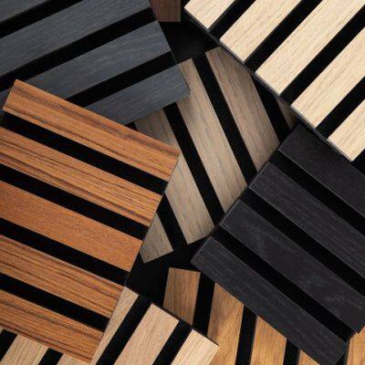 Wooden Slat Sound Absorption Wall Panels MDF Density Customized Fluted Flexible Material Eco-Friendly Home Decor photo-2