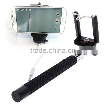 New product for 2015 extended monopod selfie stick z07-5 s cable control for cell phone