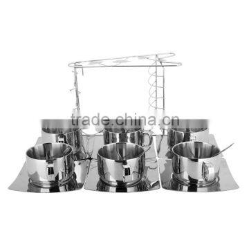 New Coffee Cups Set Tea Mugs Set Double Wall Stainless Steel Tumbler Wholesale With Handle photo-5