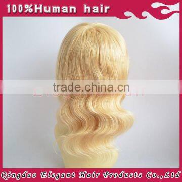 Fashion Light Blond Curly Hair Wig 100% Virgin Brazilian Human Hair Lace Front Wig