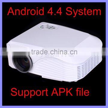 8G EMMC Flash RM Cortex A7 quad Core WIFI Smart Android 4.4 LED Smartphone Projector