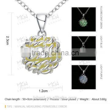 2016 New arrival ball shaped hollow necklace with Luminous stone pendants necklace                        
                                                Quality Choice