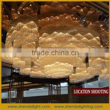 Stainless Steel Material E14 Light Source crystal chandeliers for hotels