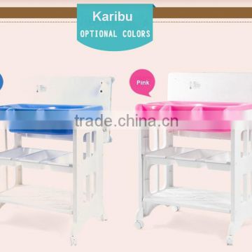 PM3319 Safety Baby changing Table with Bathtub and Soft Mat Portable and Storage