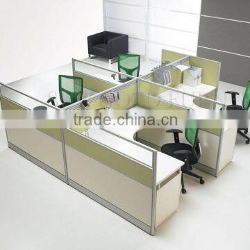 Modern office cubicle workstation desk for 4 persons (SZ-WSB422)