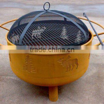 outdoor rusted firepits