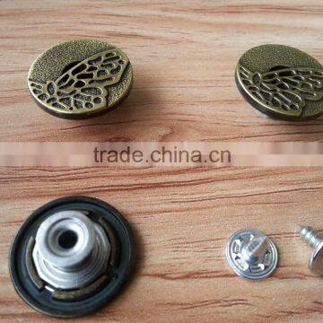 Butterfly Logo Metal Jeans Tack Button For Jeans and Jacket --- J1535 photo-2