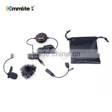 Commlite CoMica dB Adjusting Lavalier Microphone Clip-on Mic for GoPro HERO3, HERO3+ and HERO4 with Wind Muff