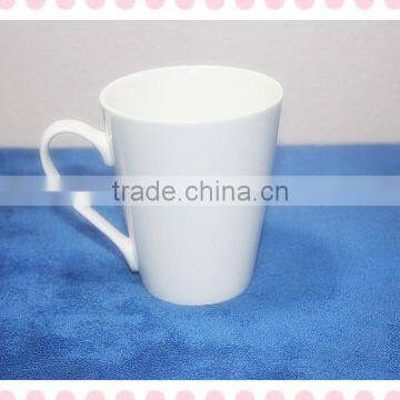 2016 liling V-shape eco ware white porcelain coffee mug