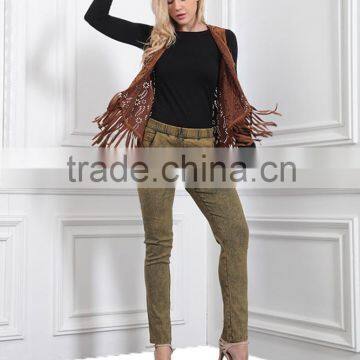 Latest Lady Suede Vest Jacket Dress Designs Women Tops Designs Wholesale Quality Choice photo-3